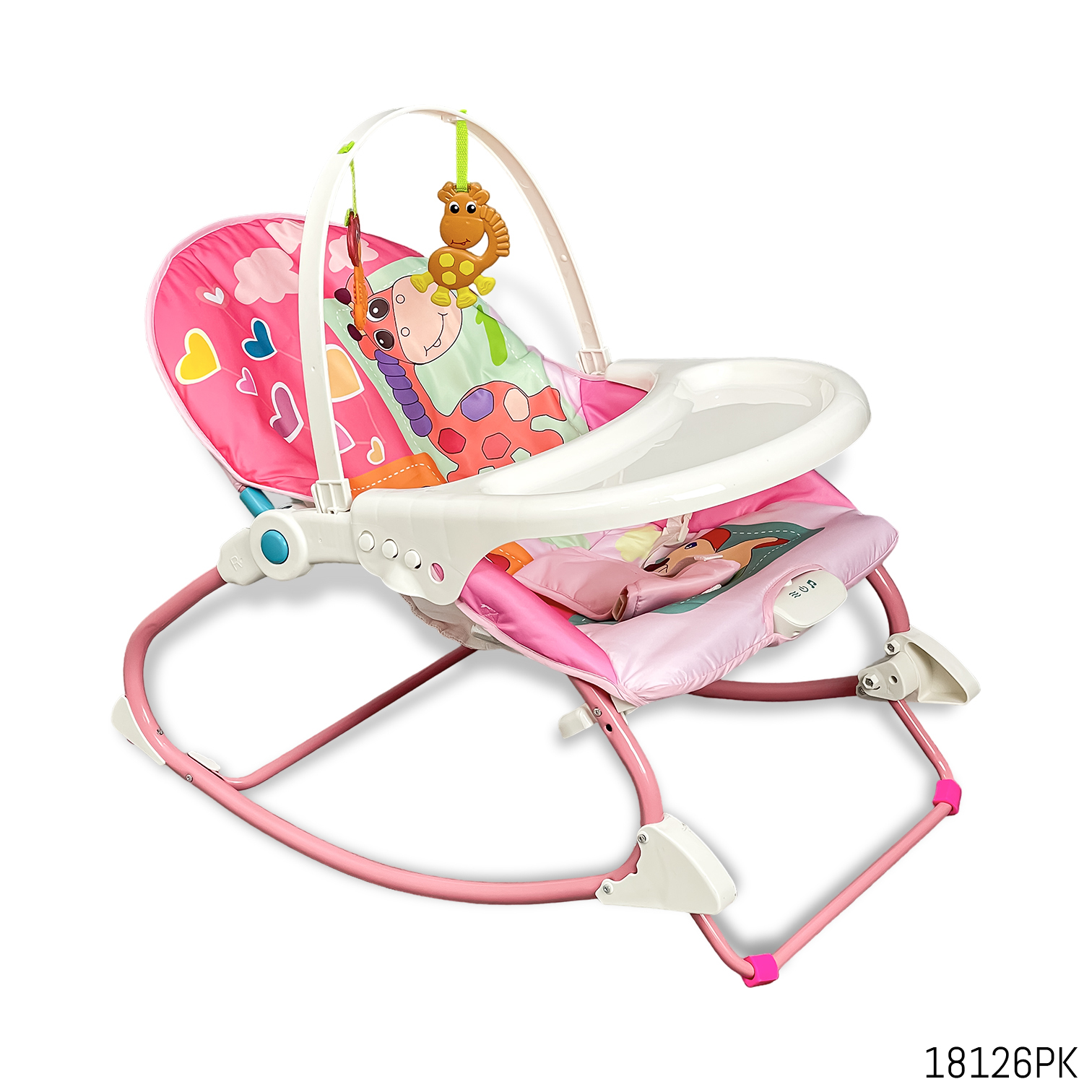 18126 kehongsheng 2 in 1 infant to toddler rocker dining chair pink 5.jpg