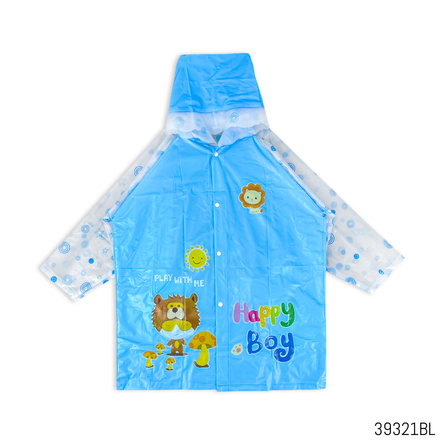 39321bl happy boy kids raincoat full sleeves hooded carton printed blue 1.jpg