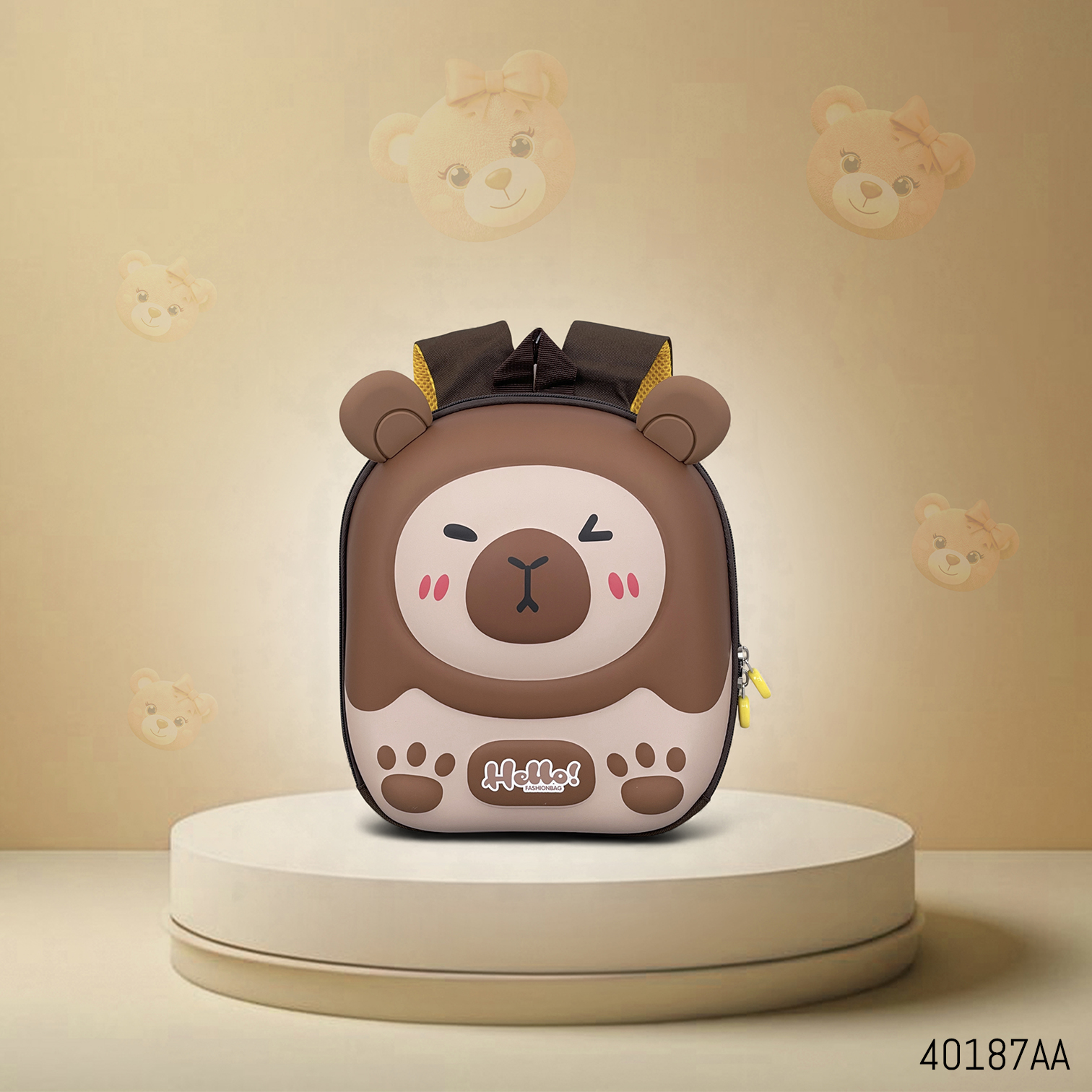 40187aa kids backpack bear printed eva hard shell h11 inch 2yr to 5yr china 1.jpg