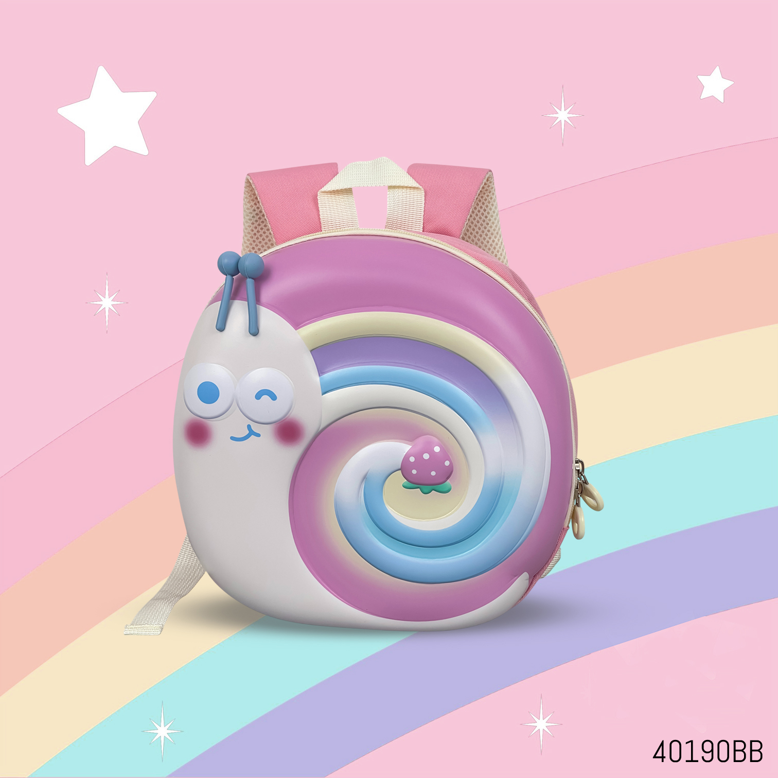 40190bb kids backpack snail printed eva hard shell h10 inch 2yr to 5yr china 14.jpg