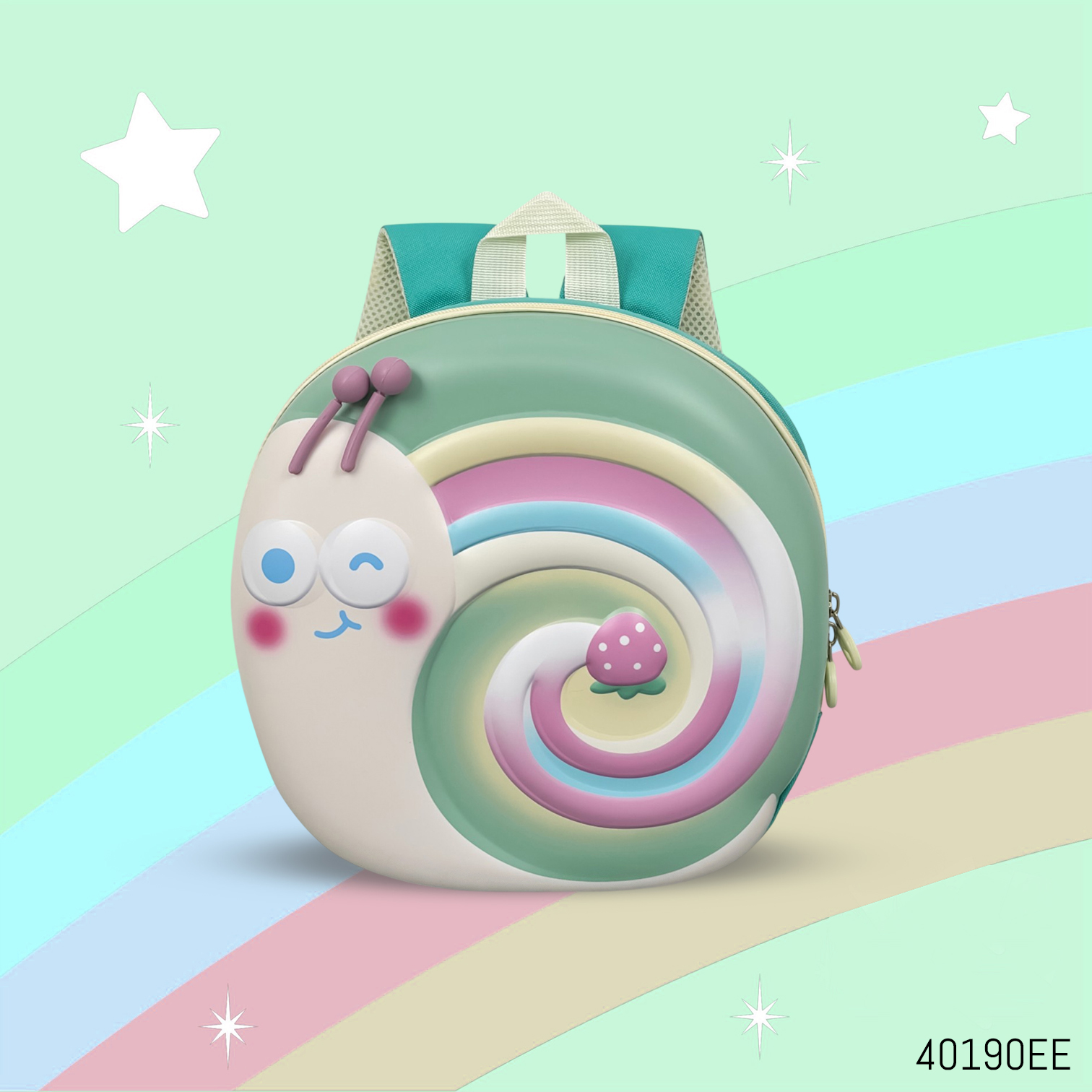 40190ee kids backpack snail printed eva hard shell h10 inch 2yr to 5yr china 21.jpg